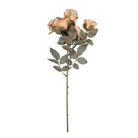 Artificial flower Rose 43 cm Brown Plastic by Clayre & Eef.