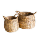 Round Woven Laundry Basket – Bulbous Boho Hamper – Natural Plant Basket – Large Water Hyacinth Storage Basket (2 sizes) CITRA by Soeji