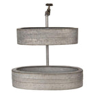 Plant holder 55 cm gray iron flowerpot by Clayre & Eef.