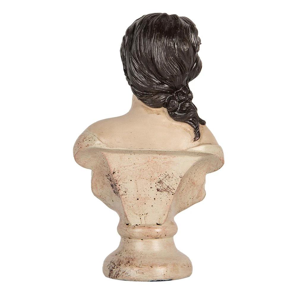 Decoration image woman 12x8x20 cm beige plastic by Clayre & Eef.