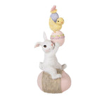 Decoration Statue Rabbit 8x6x19 cm White Plastic by Clayre & Eef.