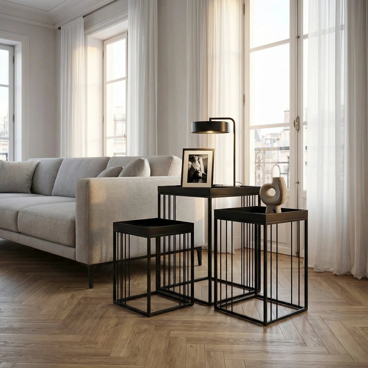 Side table Beth Black by Mica Decorations