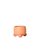 Hummingbird Home | Rolling peach flower pot - Peach colored ceramic decorative pot - Ø6cm by Kolibri Company