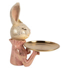 Dekorationsstatue Hase 27x24x30 cm Beige Kunststoff von Clayre & Eef.