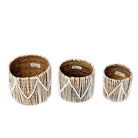 Small Seagrass Basket ORIS | Round Flower Basket | Woven Boho Basket | Plant Basket | Planter | Macrame Basket by Soeji