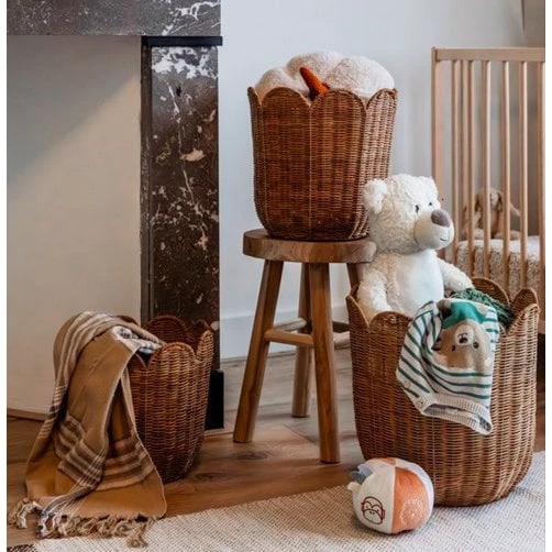 Storage basket set Eleta Light brown by Mica Decorations