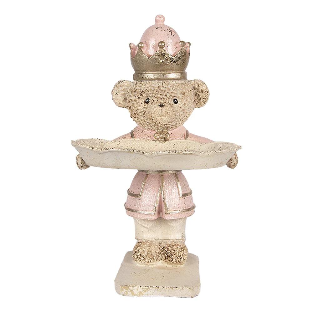 Decoration Statue Bear 14x13x24 cm Beige Plastic by Clayre & Eef.