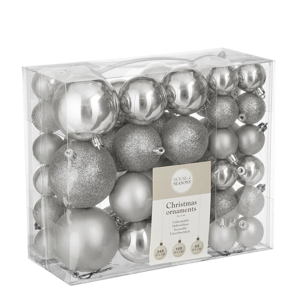Christmas ball set Silver by House of Seasons
