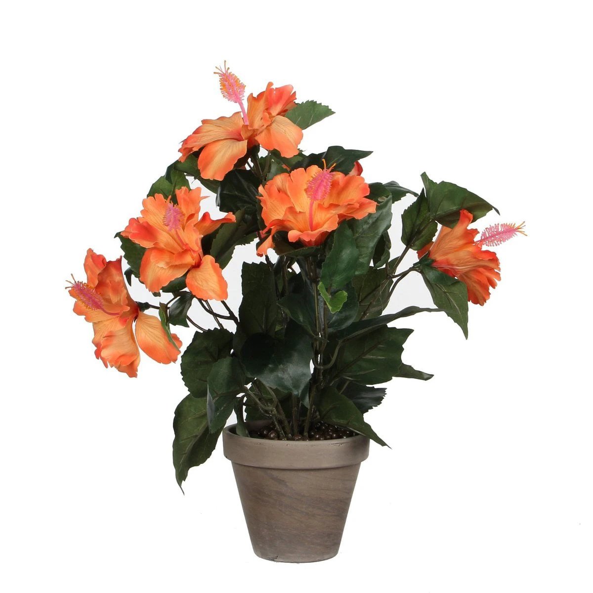 Artificial plant Hibiscus Orange by Mica Decorations