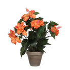 Artificial plant Hibiscus Orange by Mica Decorations