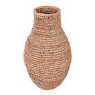 Woven Boho Vase SAKRA made from Banana Fibre and Raffia by Soeji