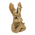 Dekorationsbild Hase 21x20x34 cm goldfarbenes Kunststoff von Clayre & Eef.