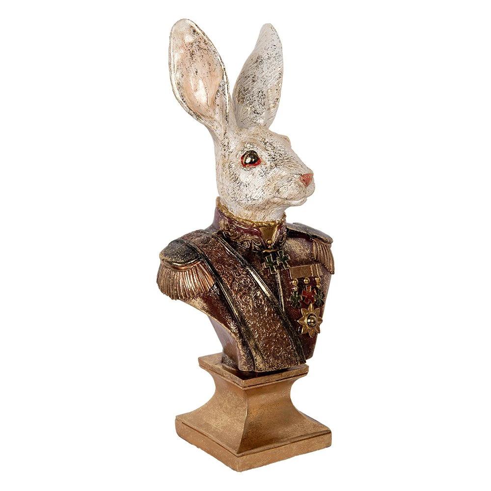 Decoration image rabbit 50 cm white red plastic by Clayre & Eef.