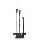 Candlestick (set of 3) 16x10x52 / 16x10x49 / 10x9x35 cm by Clayre & Eef.