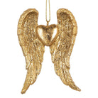 Christmas Hanger Wings 6x2x9 cm Gold-colored Plastic by Clayre & Eef.