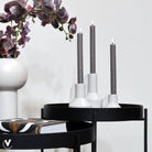 Kaarshouder – Alota ivory Ø9 x H17/13/9 cm — set van 3 by Vase The World
