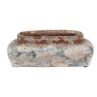 Blumentopf 22x12x8 cm Beige Blau Terrakotta von Clayre & Eef.