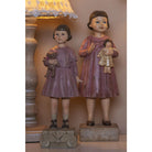 Image Girl 9x7x24 cm Pink Polyresin Home accessories by Clayre & Eef.