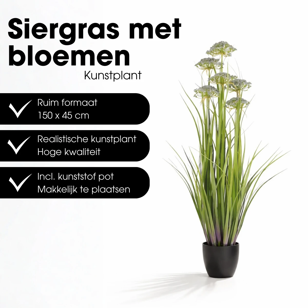 Artificial Plant Ornamental Grass Purple by Mica Decorations