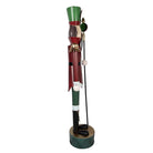 Christmas Decoration Sculpture Nutcracker 60x41x207 cm Red Green Metal by Clayre & Eef.