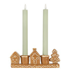 Candlestick House 21x4x8 cm Brown Ceramic by Clayre & Eef.