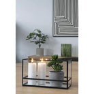Hurricane Candle Holder - Black, Glass, Metal, 30x12x15cm by EMIRELLE