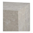 Prague Coffee Table Set - Beige, Marble Look, MDF, Decor Paper, Set of 2 by EMIRELLE