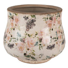 Blumentopf Ø 22x18 cm Beige-Rosa Keramik Blume Blumentopf für Innenräume von Clayre & Eef.