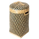 Laundry Basket with Lid NABIRE made from Bamboo by Soeji