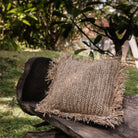 Throw Pillow with filling | Decorative Cushion | Sofa Pillow GANDI made of Raffia by Soeji