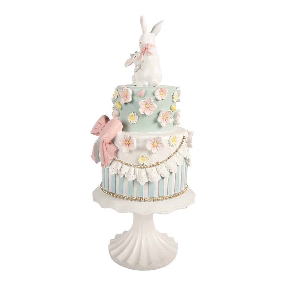 Dekorationsbild Kuchen Ø 20x45 cm weißer Kunststoff von Clayre & Eef.