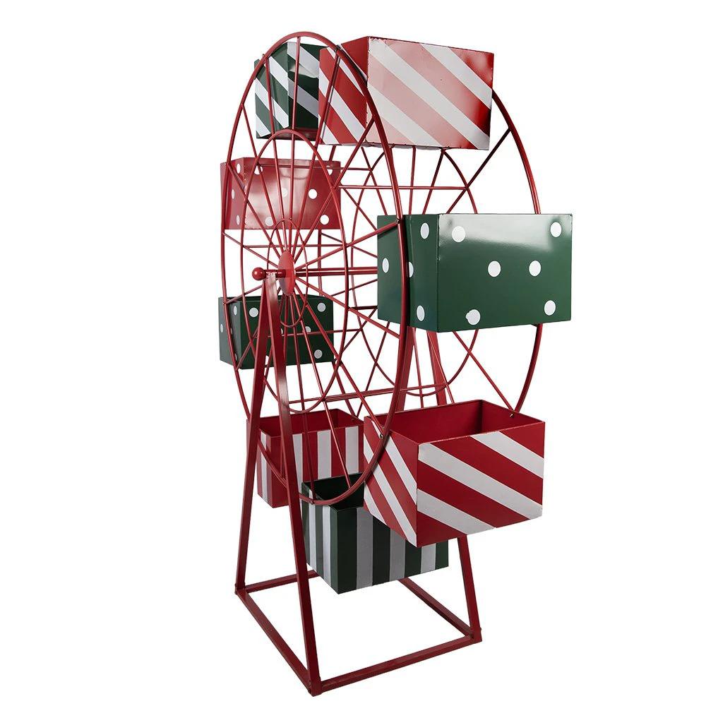 Weihnachtsdekoration Riesenrad aus rotem Metall von Clayre & Eef.