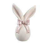 Decoration image rabbit 12x8x18 cm white pink plastic by Clayre & Eef.