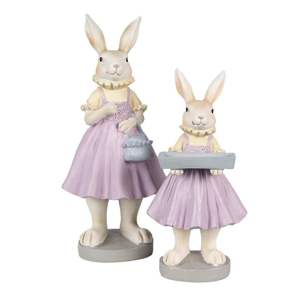 Decoration rabbit 12x10x27 cm by Clayre & Eef.