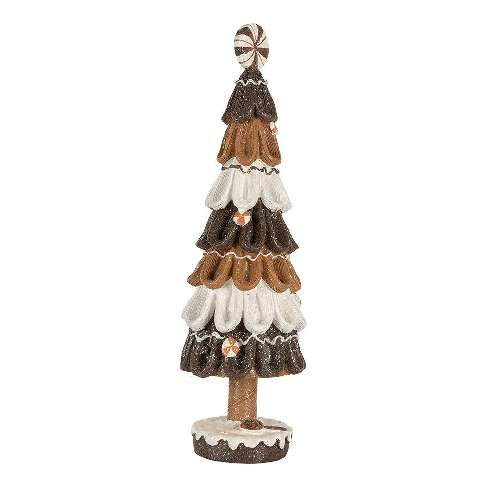 Decoration Christmas tree Ø 12x39 cm Brown Plastic by Clayre & Eef.