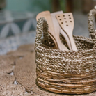 Storage Basket | Decorative Basket | Plant basket KUTUS (natural) made from Seagrass and Banana Fibre (3 sizes) by Soeji