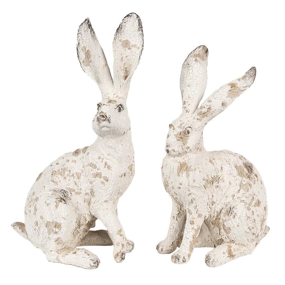 Bild Hase 26 cm Beige Polyresin Osterdekoration von Clayre & Eef.