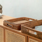 Rectangular Rattan Tray | Serving Tray | Large Decorative Tray AMAHAI Brown (3 sizes) by Soeji