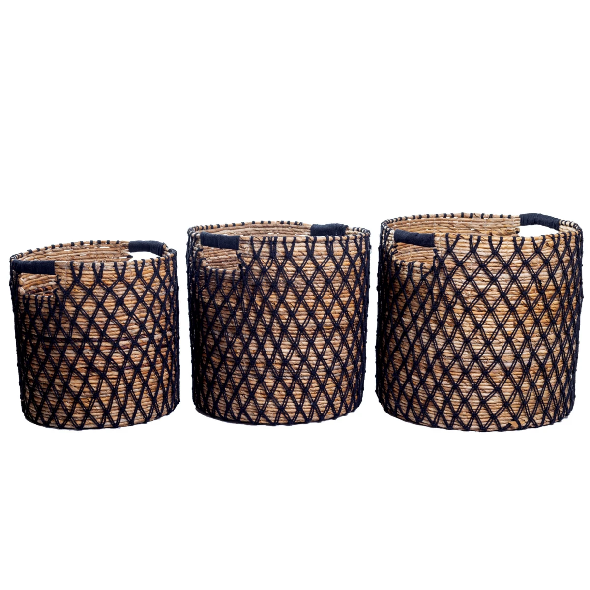 Storage Basket PURA | Plant Basket | Laundry Basket (black) made from Banana Fibre (3 sizes) by Soeji