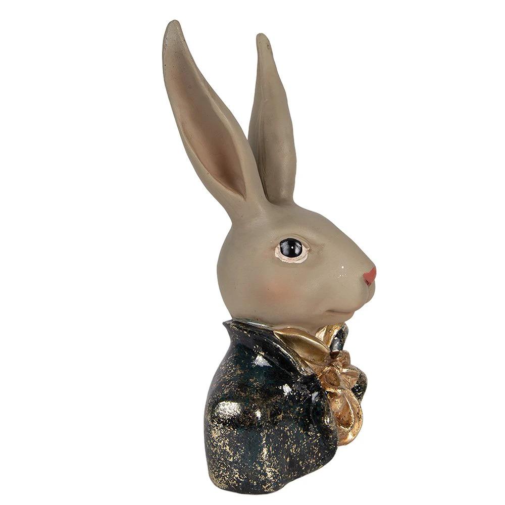Decoration Statue Rabbit 13x10x23 cm Beige Plastic by Clayre & Eef.