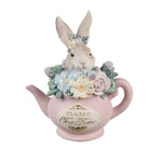 Dekorationsbild Hase 12x8x14 cm beige rosa Kunststoff von Clayre & Eef.