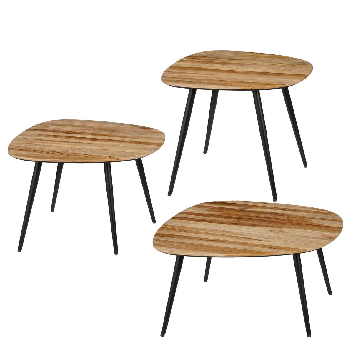 Side table set Jailey Brown by Mica Decorations