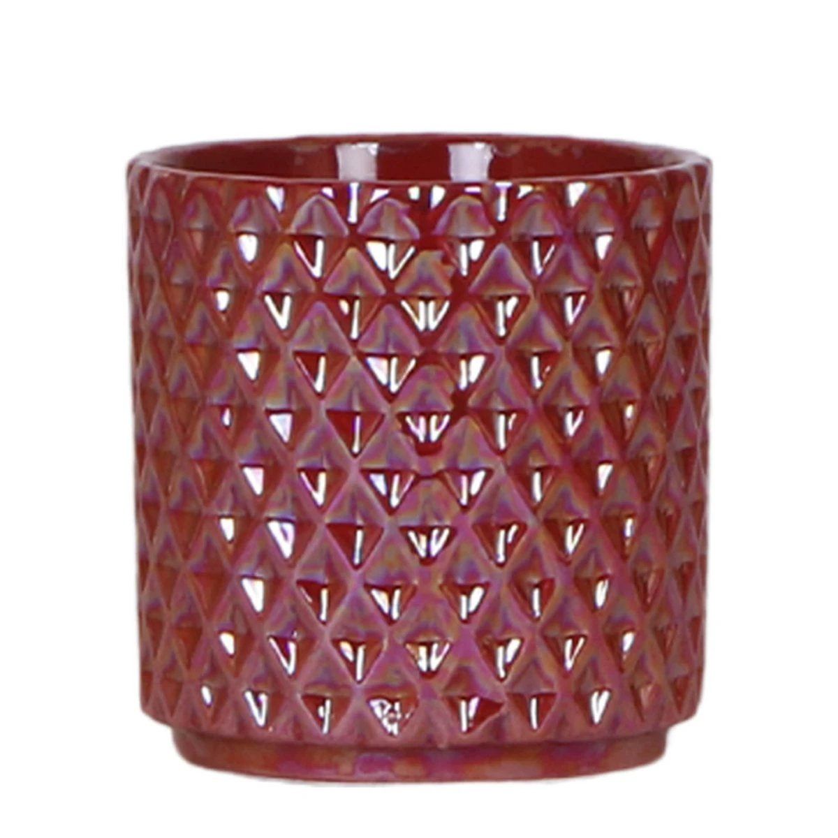 Kolibri Home | Diamond pearl sierpot - Red - Ø9cm by Kolibri Company