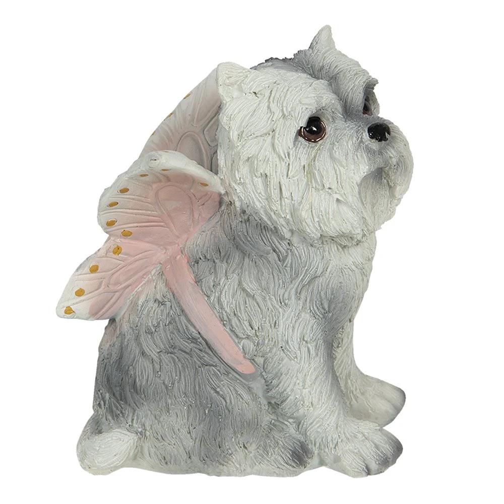 Decoration dog 11x10x13 cm by Clayre & Eef.
