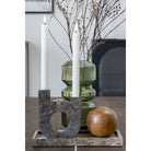 Vase - Green, Glass, Ø12x25 cm by EMIRELLE
