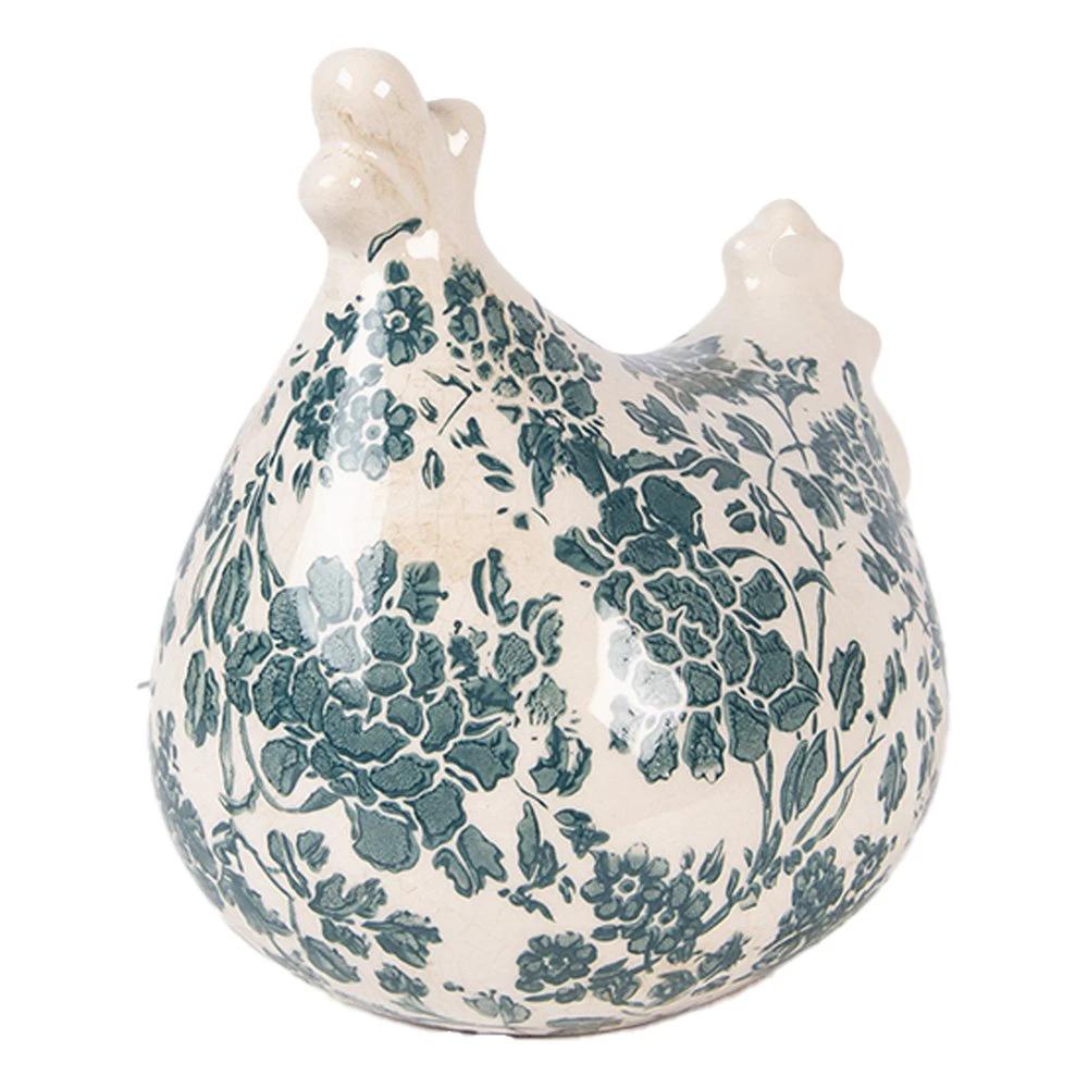 Deko-Statue Huhn 12x11x13 cm beige Keramik von Clayre & Eef.