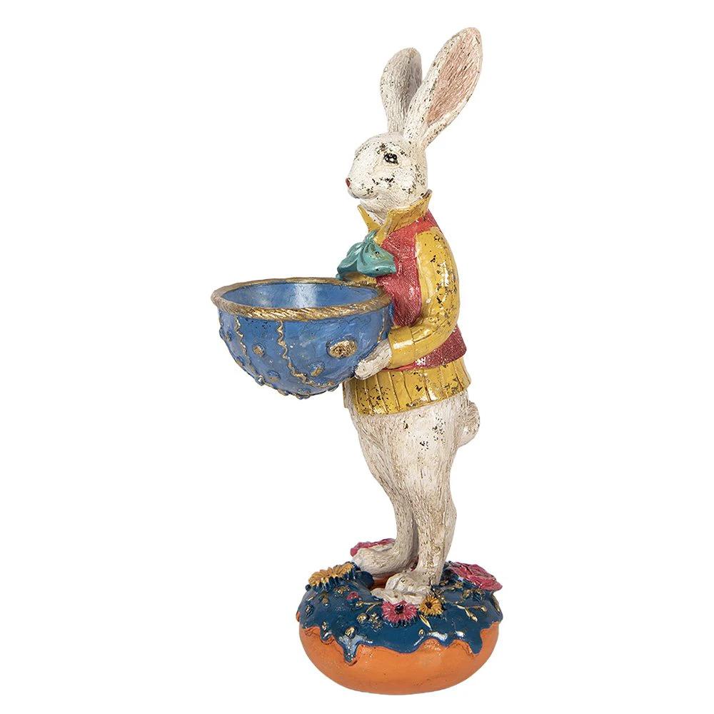 Decoration image rabbit 12x10x28 cm beige plastic by Clayre & Eef.