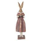 Decoration Statue Rabbit 13x12x47 cm Gold-colored Plastic by Clayre & Eef.