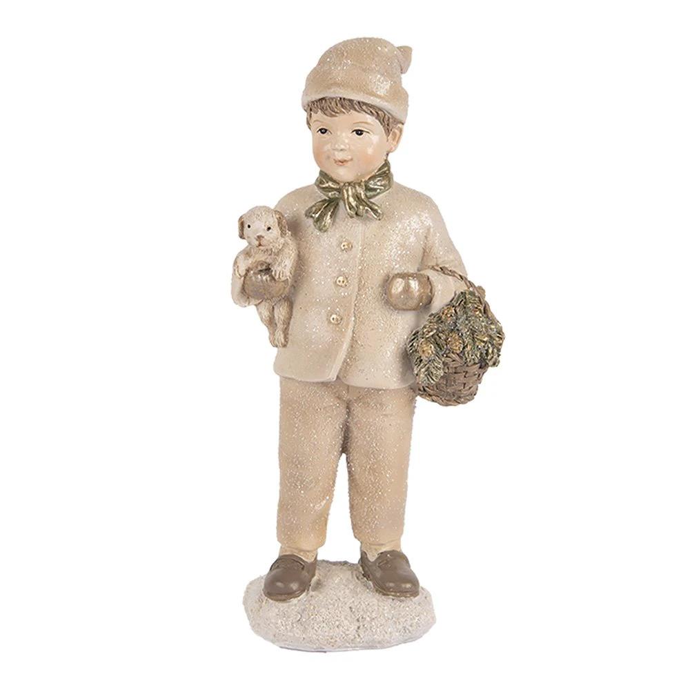 Decoration image child 9x7x18 cm beige plastic by Clayre & Eef.