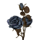 Artificial flower Rose 70 cm Blue Plastic by Clayre & Eef.